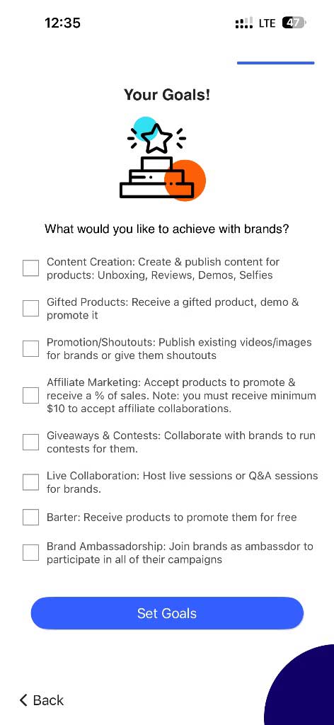 Set collaboration goals and automate gifting fulfillment