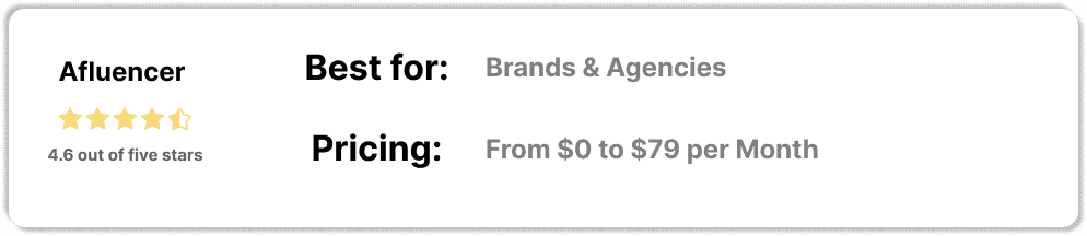 Afluencer overview