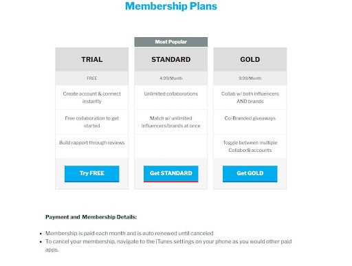 Collabor8 Pricing