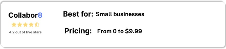 Collabor* pricing and what platforms it's useful for