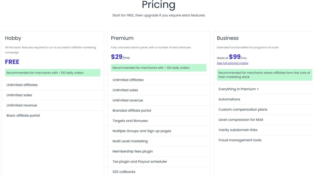 GoAffPro pricing