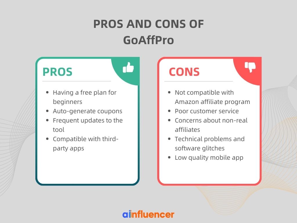 GoAffPro pros and cons