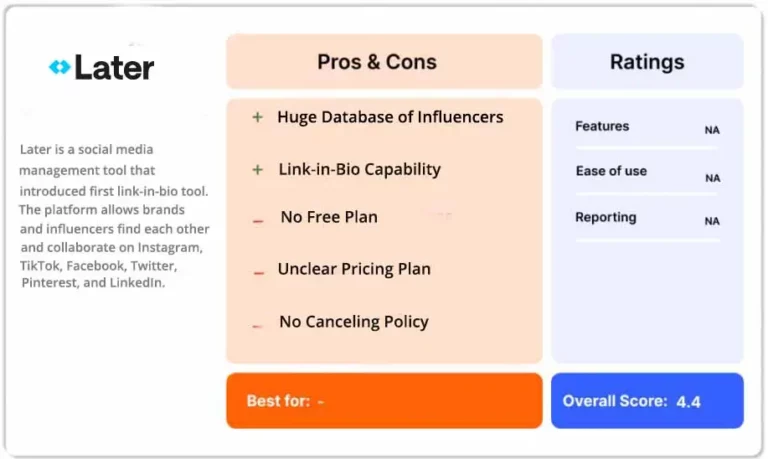 Later pros and cons