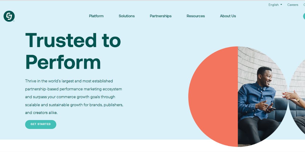 CJ Affiliate Home page