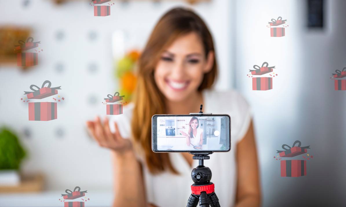 Influencer sharing mystery discounts