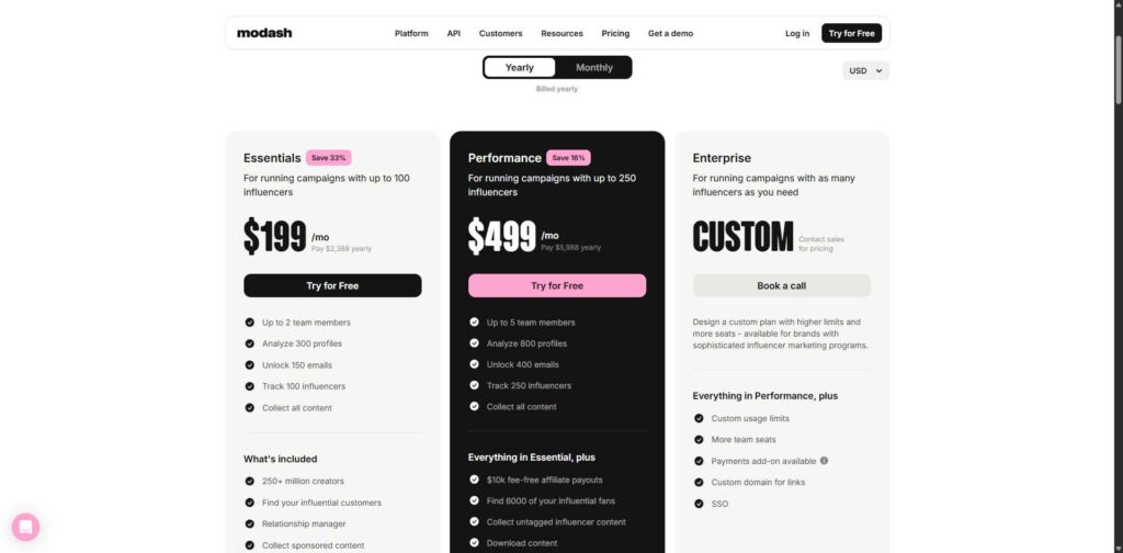 Modash Pricing