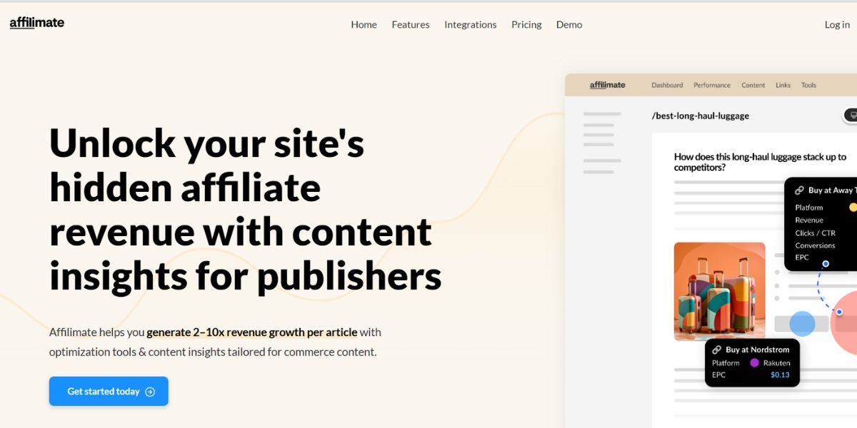 Affilimate Home Page