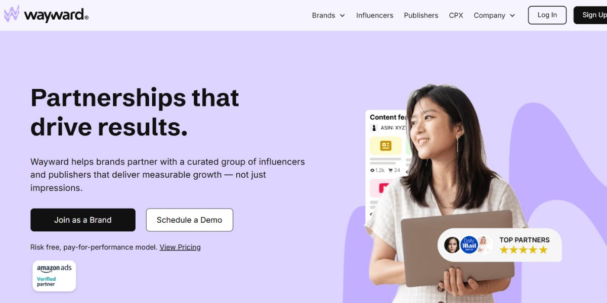 Wayward Home page