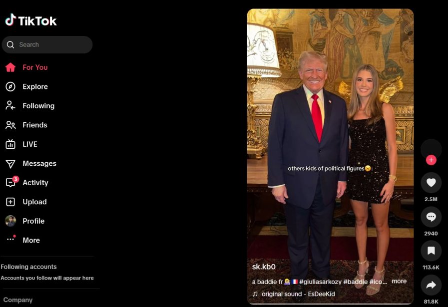 TikTok For You page example