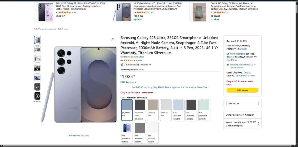 12. Samsung Galaxy S25