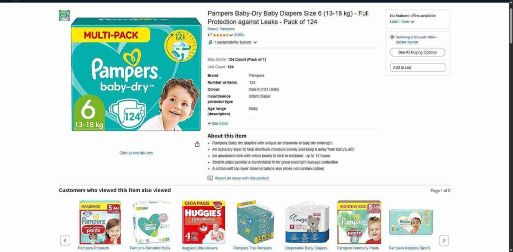 13. Pampers Baby Diapers
