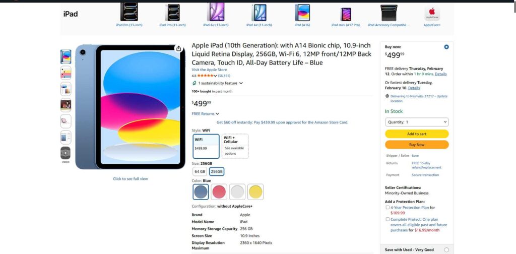 18. Apple iPad 10th Gen