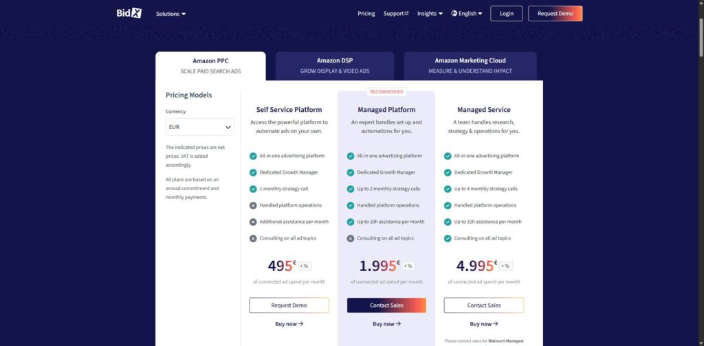 4. BidX pricing