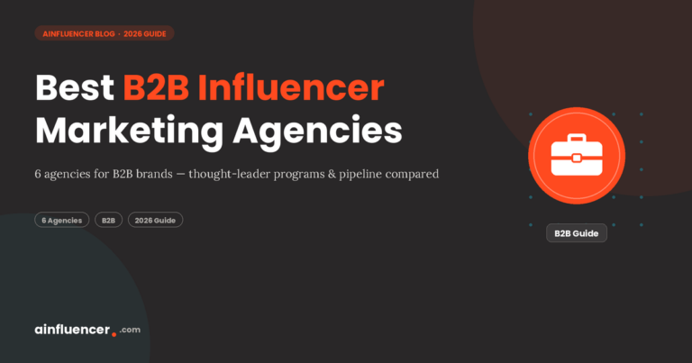 Read more about the article Top 6 B2B Influencer Marketing Agencies for SaaS & Tech Brands