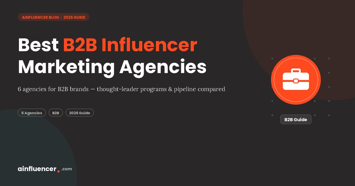 You are currently viewing Top 6 B2B Influencer Marketing Agencies for SaaS & Tech Brands