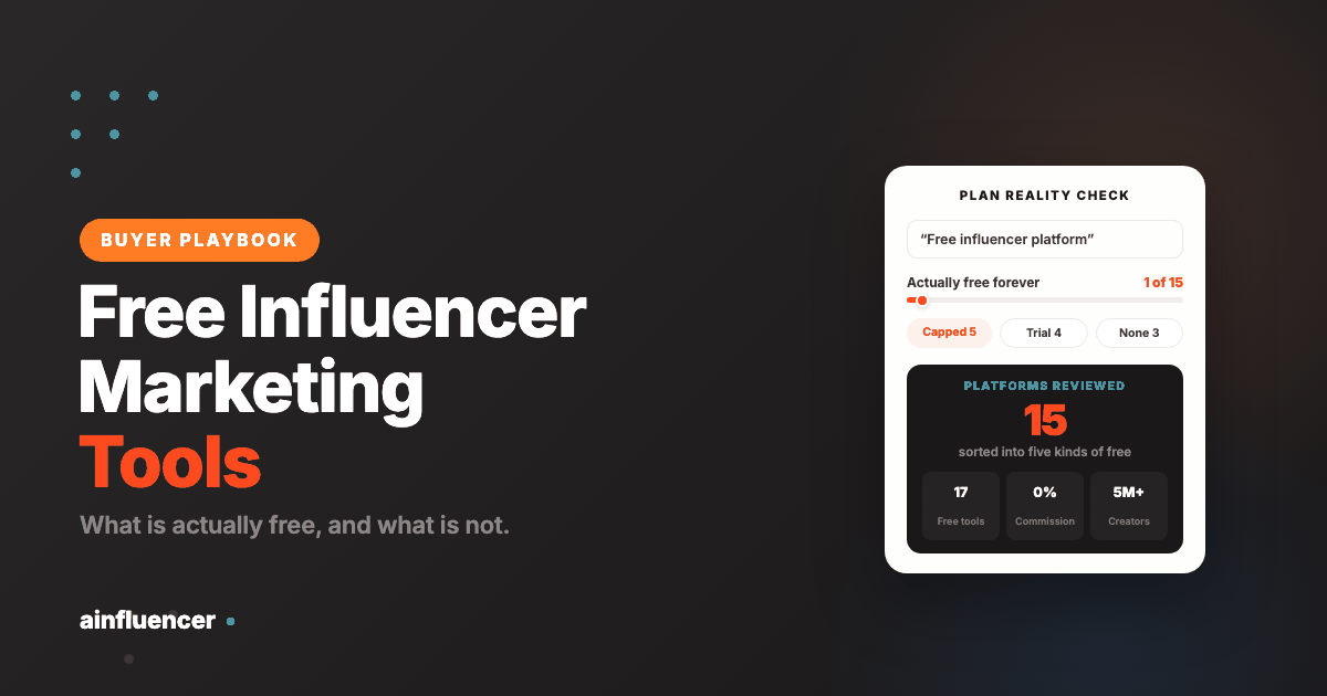 Free influencer marketing tools compared